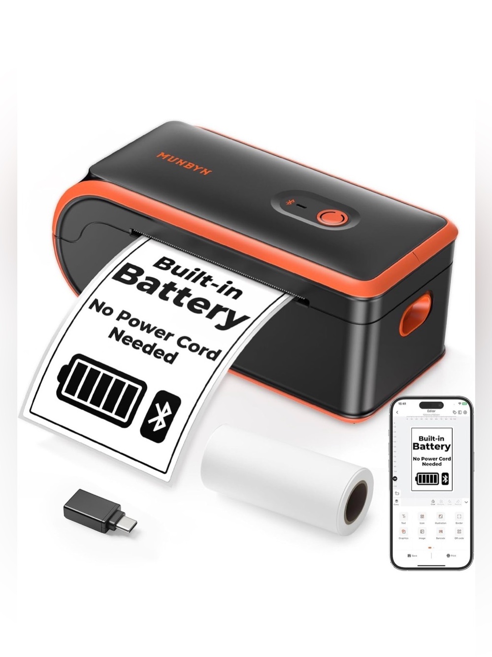 MUNBYN MC240 Bluetooth Thermal Label Printer